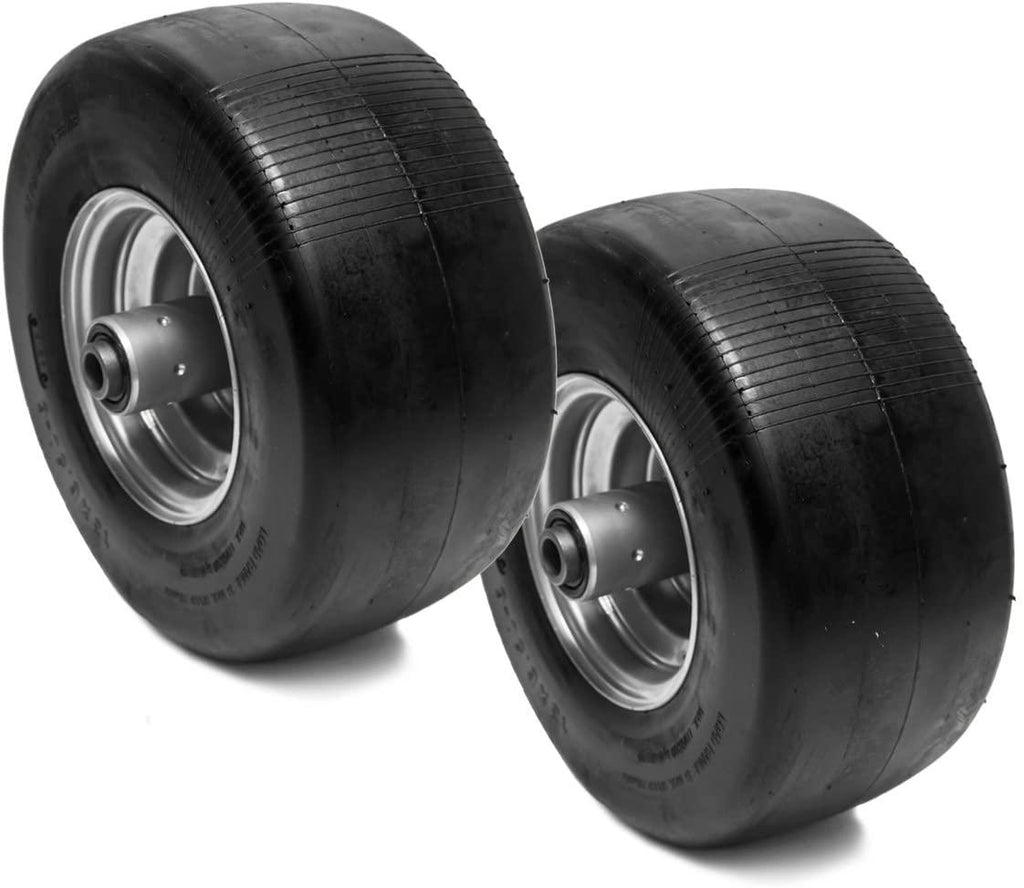 2PK Flat Free Tire Assemblies for Hustler 13x6.50-6 X One Super Z 604898 789537
