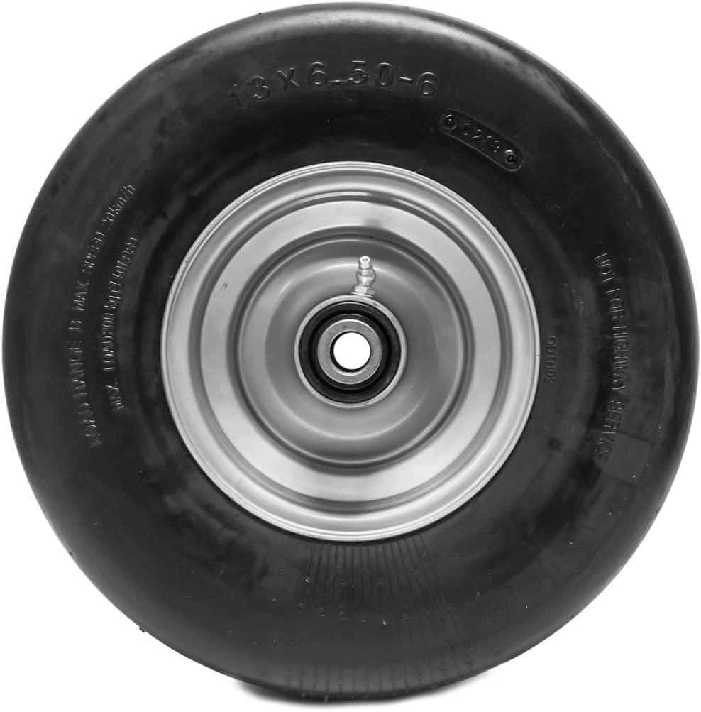 2PK Flat Free Tire Assemblies for Hustler 13x6.50-6 X One Super Z 604898 789537