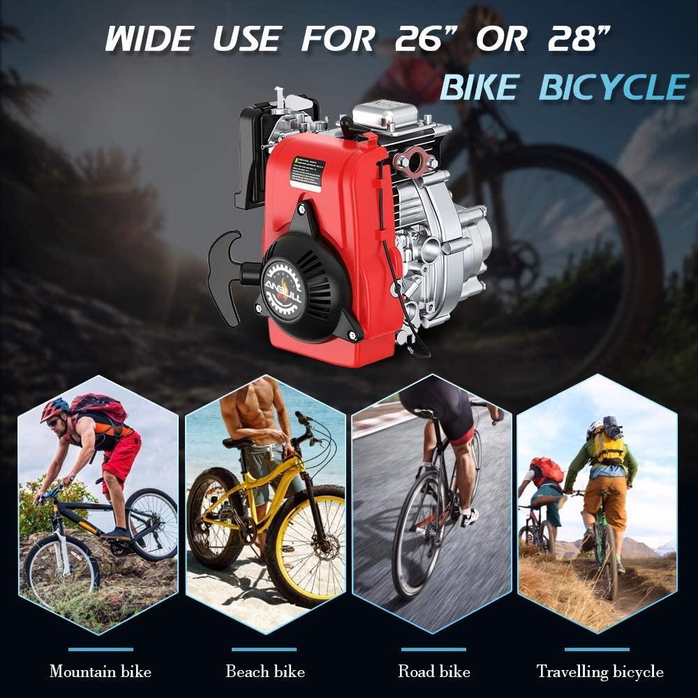 Anbull 49CC 4 Stroke Gas Petrol Motorized Bike Bicycle Engine Motor Kit for 28” V Frame Bike and 26” ATV