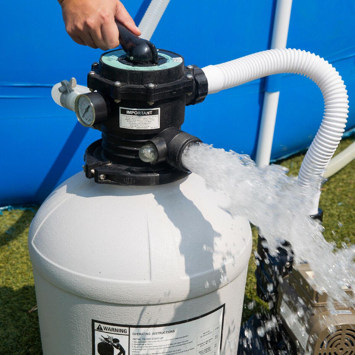 Swimming Pool 16"-inch Sand Filter with 3100 GPH 3/4 HP Pool Pump Timer Package
