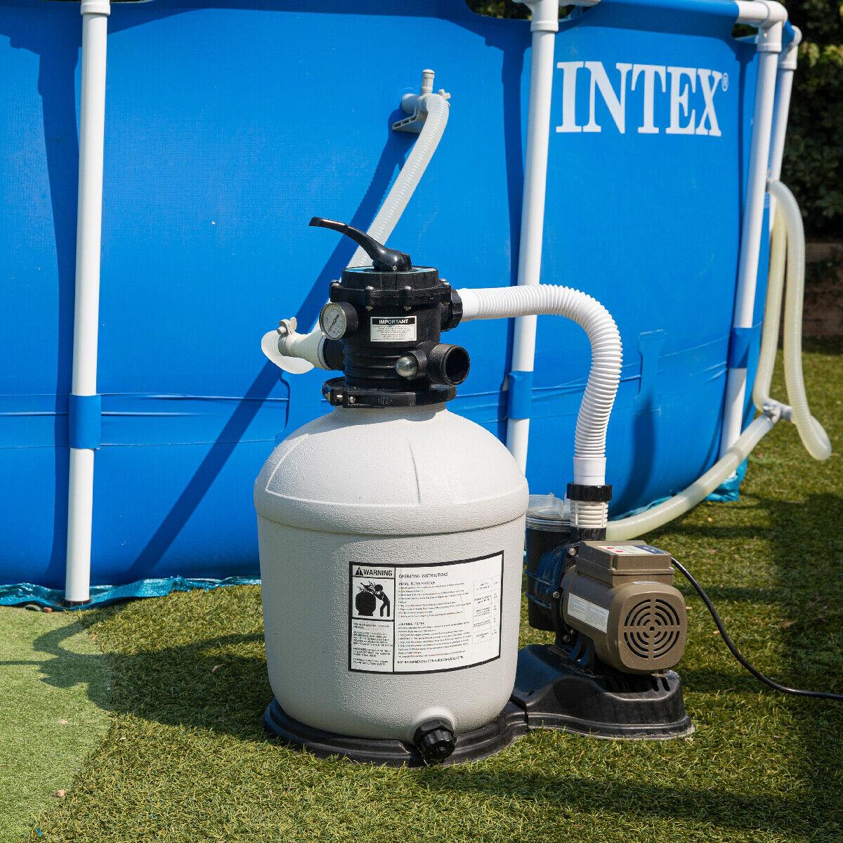 Swimming Pool 16"-inch Sand Filter with 3100 GPH 3/4 HP Pool Pump Timer Package