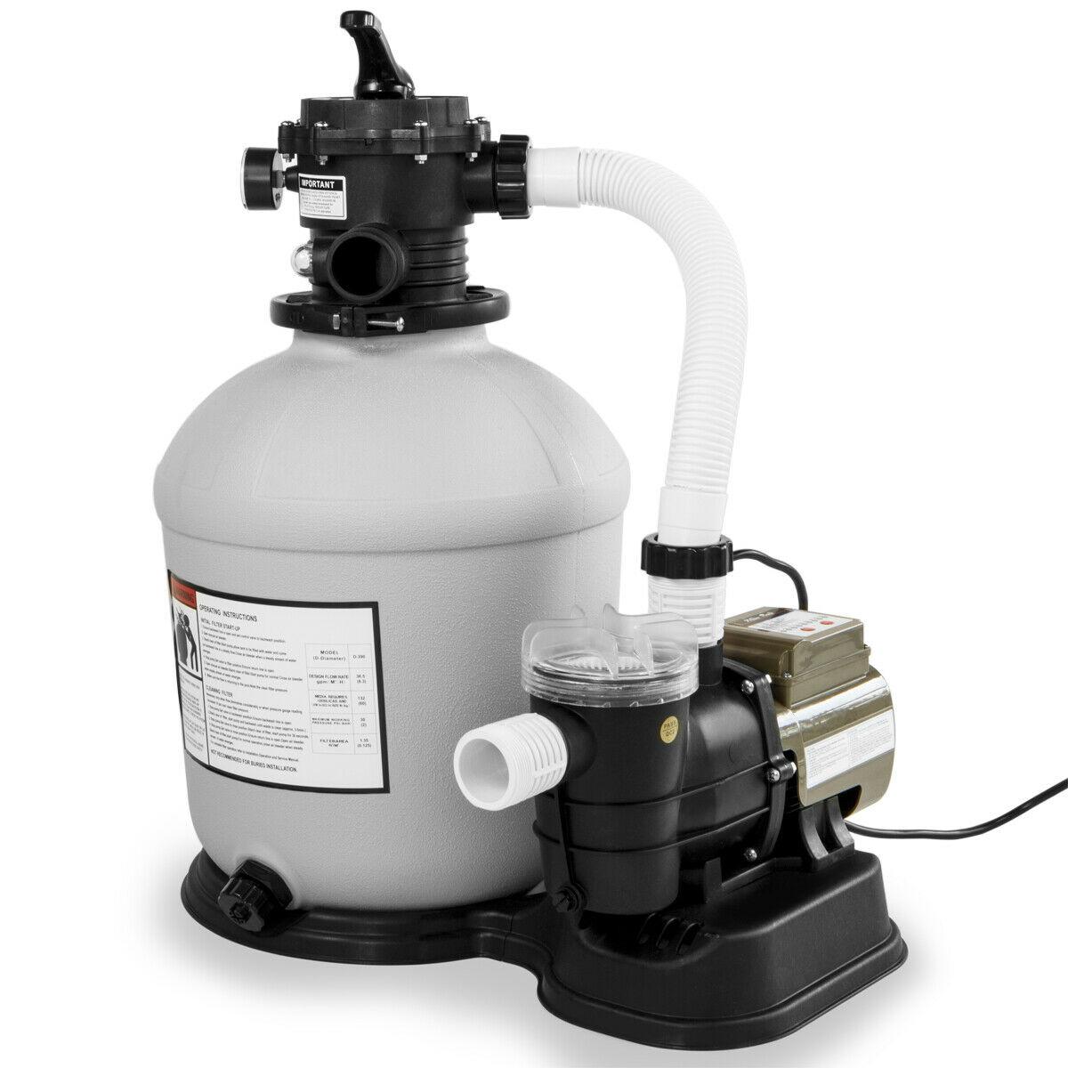 Swimming Pool 16"-inch Sand Filter with 3100 GPH 3/4 HP Pool Pump Timer Package