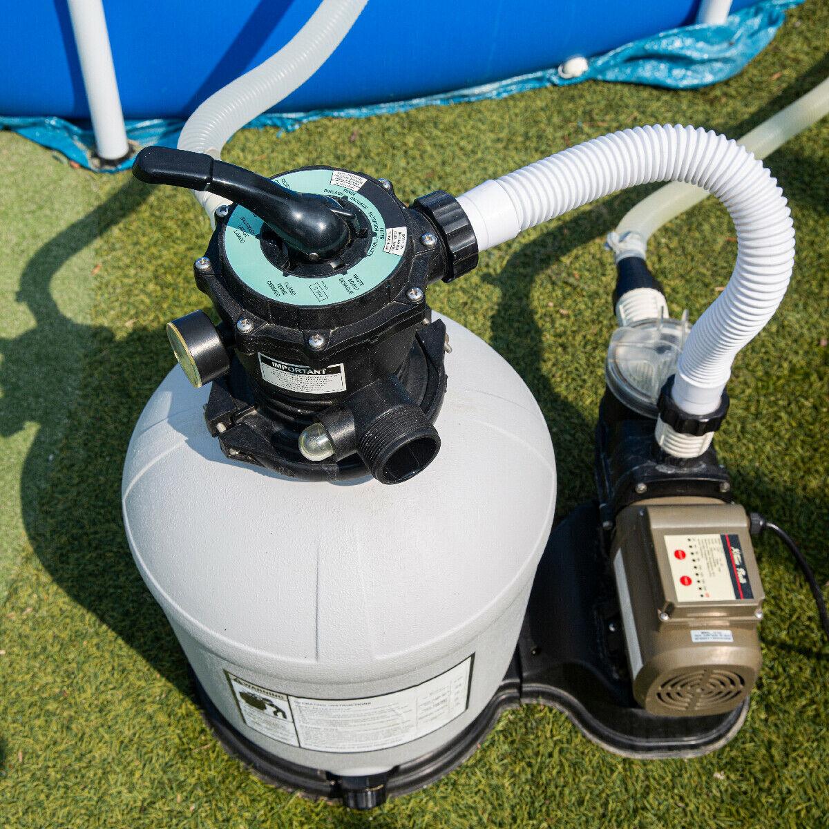 Swimming Pool 16"-inch Sand Filter with 3100 GPH 3/4 HP Pool Pump Timer Package