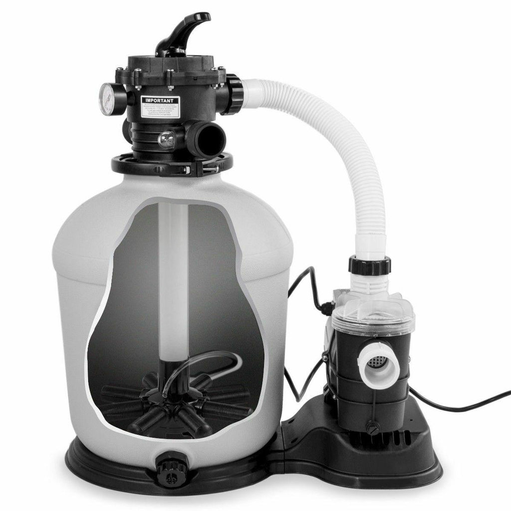 Swimming Pool 16"-inch Sand Filter with 3100 GPH 3/4 HP Pool Pump Timer Package