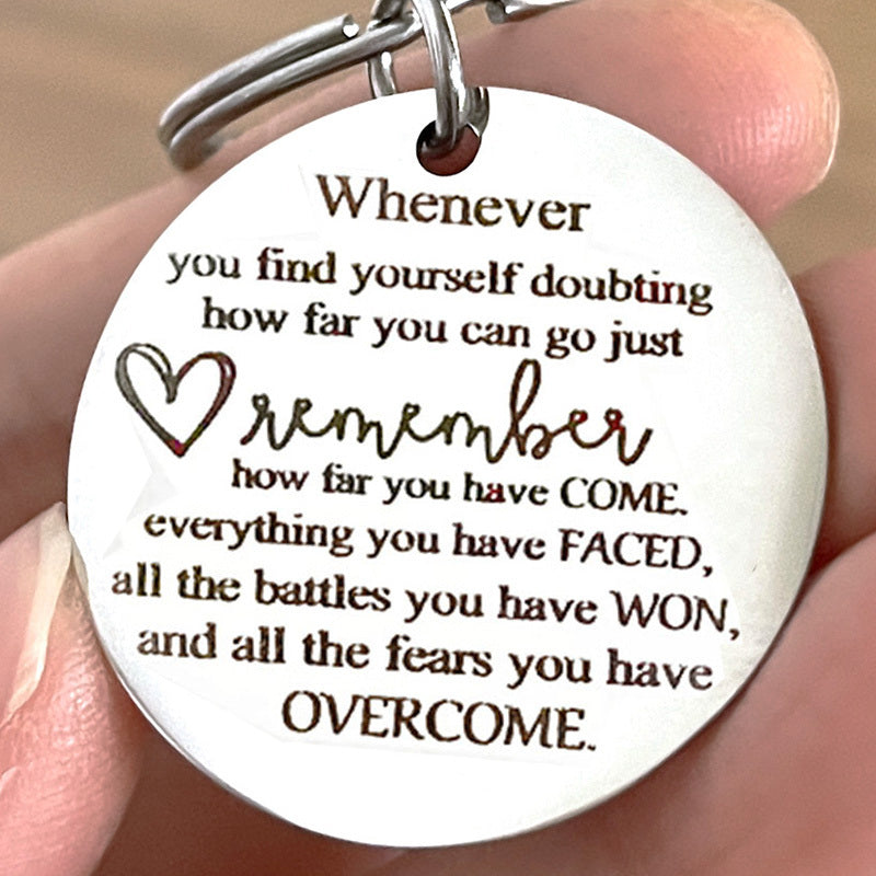 1pc Keychain For Women Men Awareness Gift Friend Inspirational Stay Strong Gift