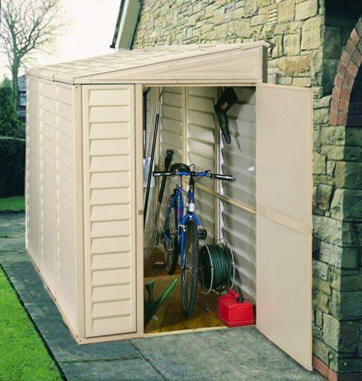 DuraMax 4’x8′ Stronglasting SideMate Vinyl Shed &amp; Foundation