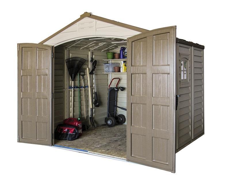 DuraMax 8’x8′ Premier Series Duraplus Vinyl Shed with Foundation