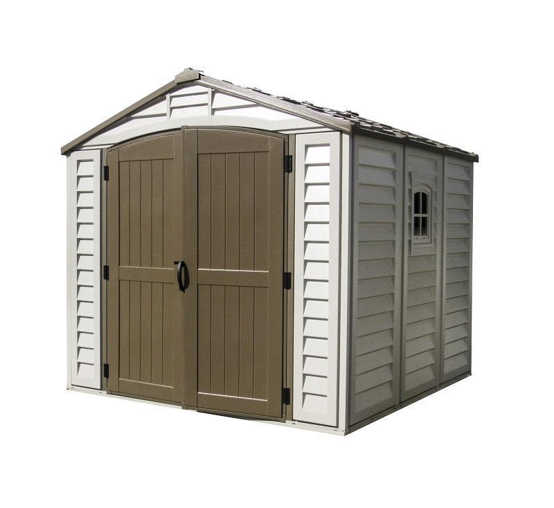 DuraMax 8’x8′ Premier Series Duraplus Vinyl Shed with Foundation