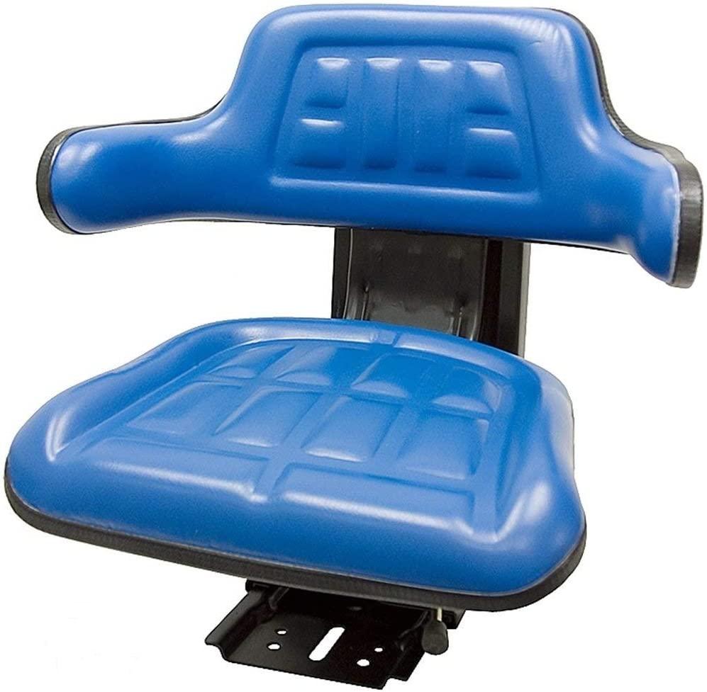 Blue TRAC SEATS  Waffle Style Universal Tractor Suspension SEAT with TILT FITS Ford/Holland 4000 4100 4110 4330 4600 4610 (Same Day  - Delivers in 1-4 Business Days)