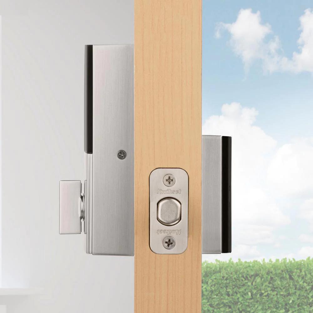 Obsidian Satin Nickel Keyless Electronic Touchscreen Deadbolt Featuring Z-Wave Technology