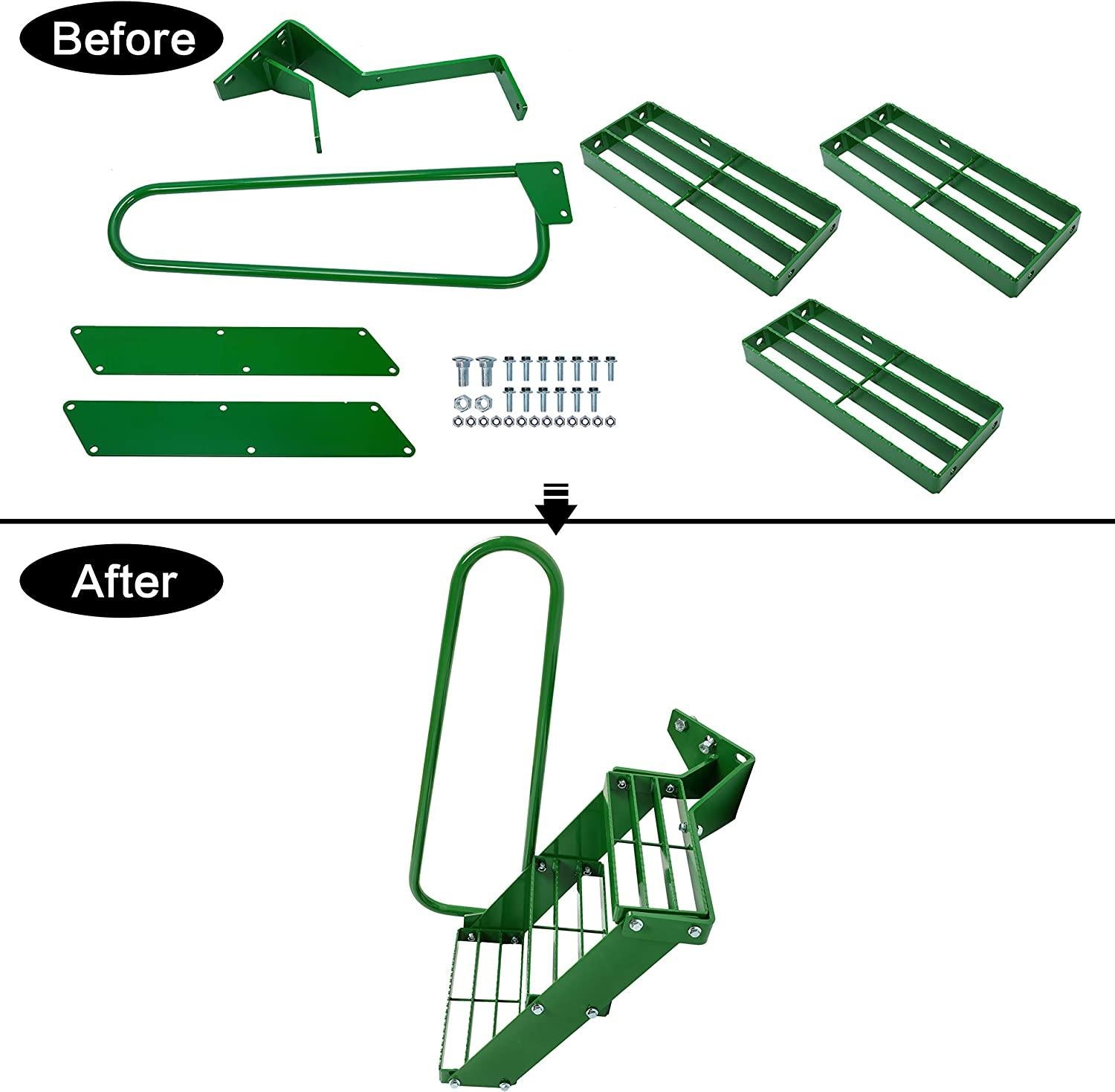 HECASA Left Hand Step Kit Compatible with John Deere 4050 4240 4430 4630 4440 4230 LH Handrail