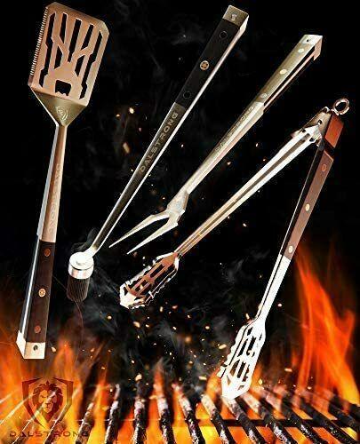 4-Piece Professional BBQ Pit Grill Set-Premium High-Carbon  Steel