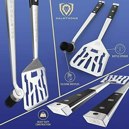4-Piece Professional BBQ Pit Grill Set-Premium High-Carbon  Steel