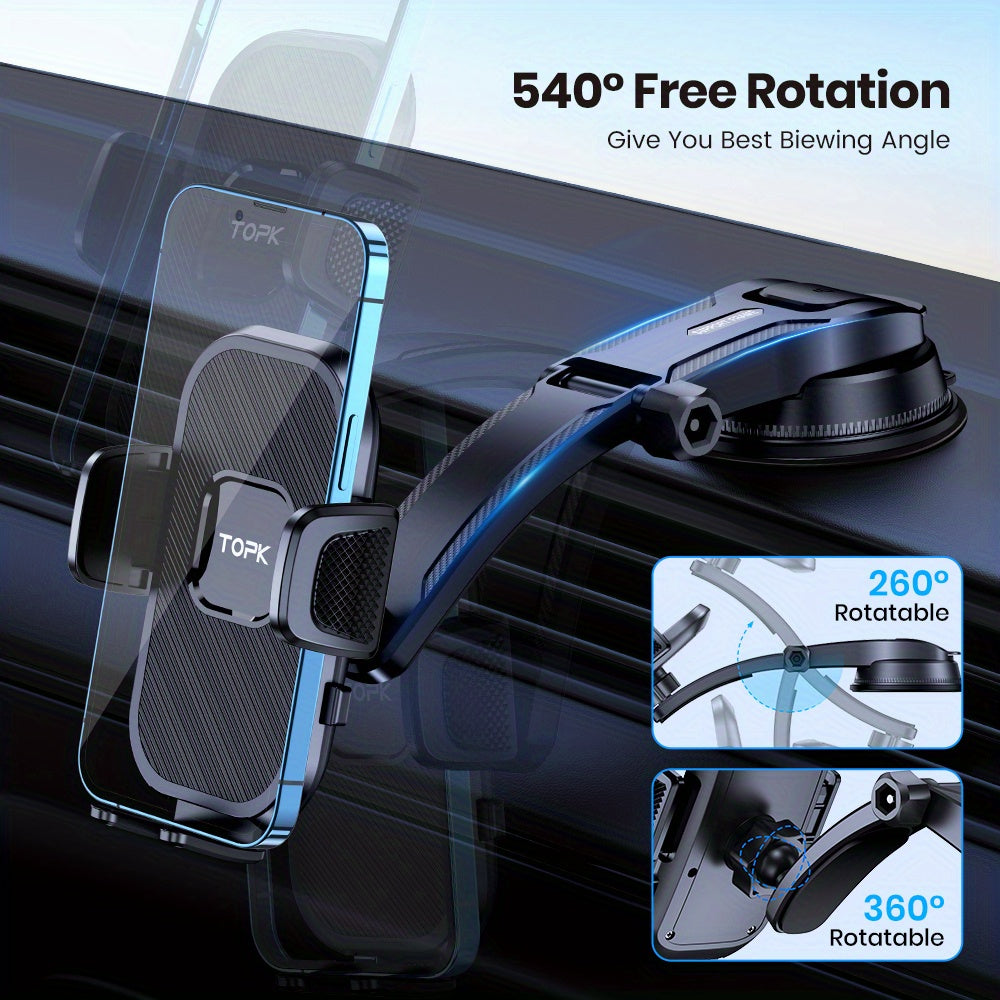 Upgrade Your Driving Experience with TOPK D38-E Car Phone Holder Mount - Compatible with All Phones!