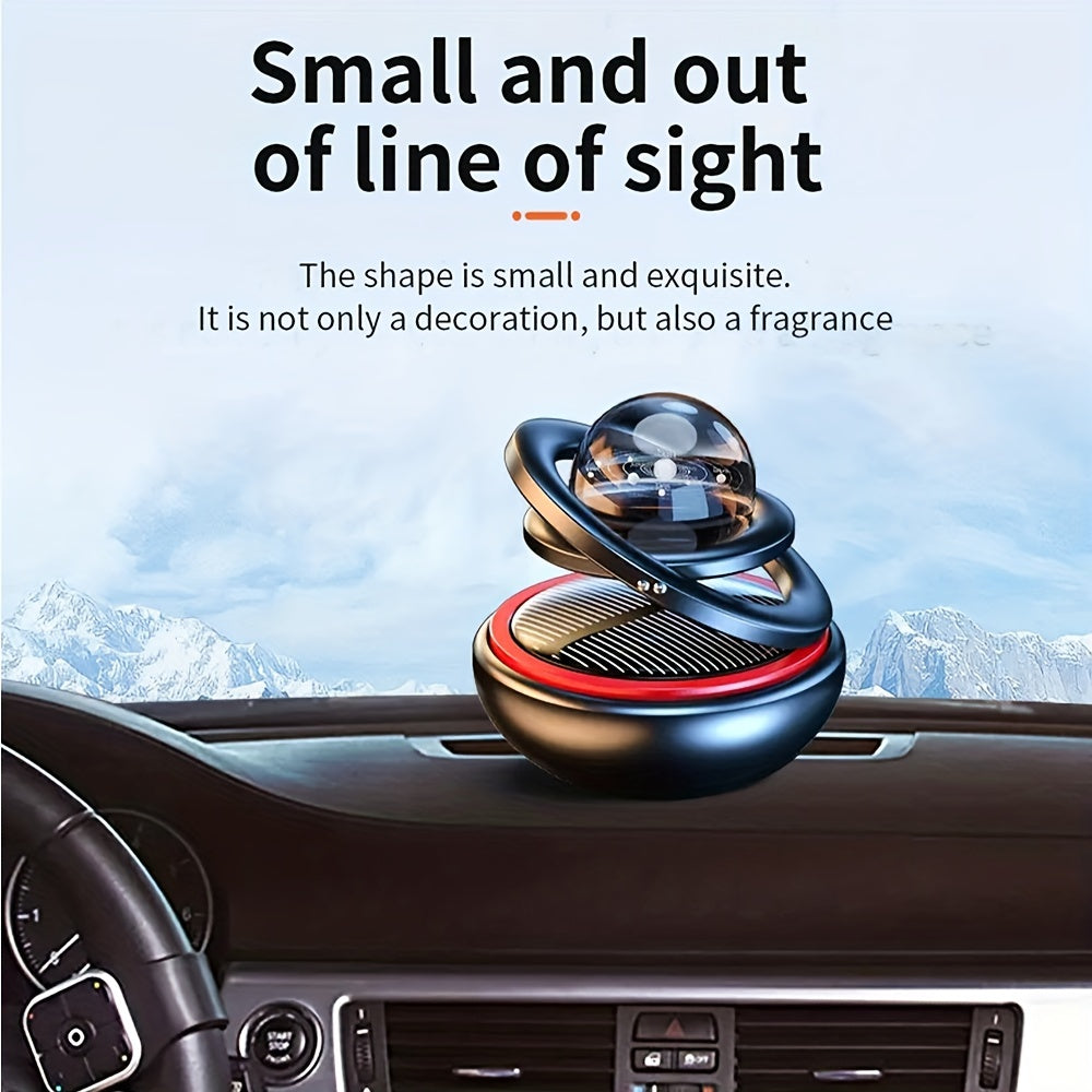 Car Air Freshener Solar Rotating Fragrance Decoration Car Interior Accessories Women Men Original Flavored Perfume Diffuser
