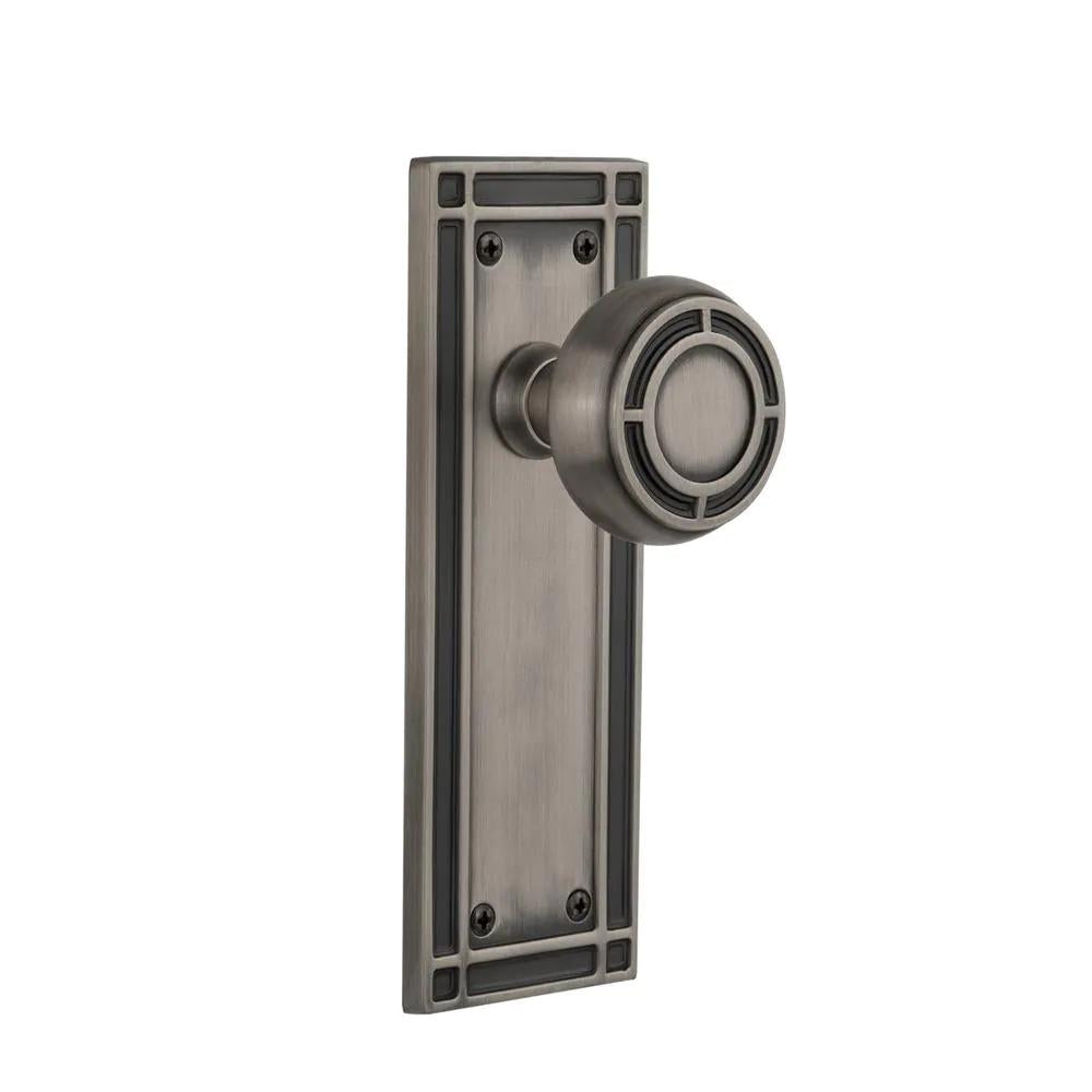 Mission Plate 2-3/8 in. Backset Antique Pewter PassaHall/Closet Mission Door Knob