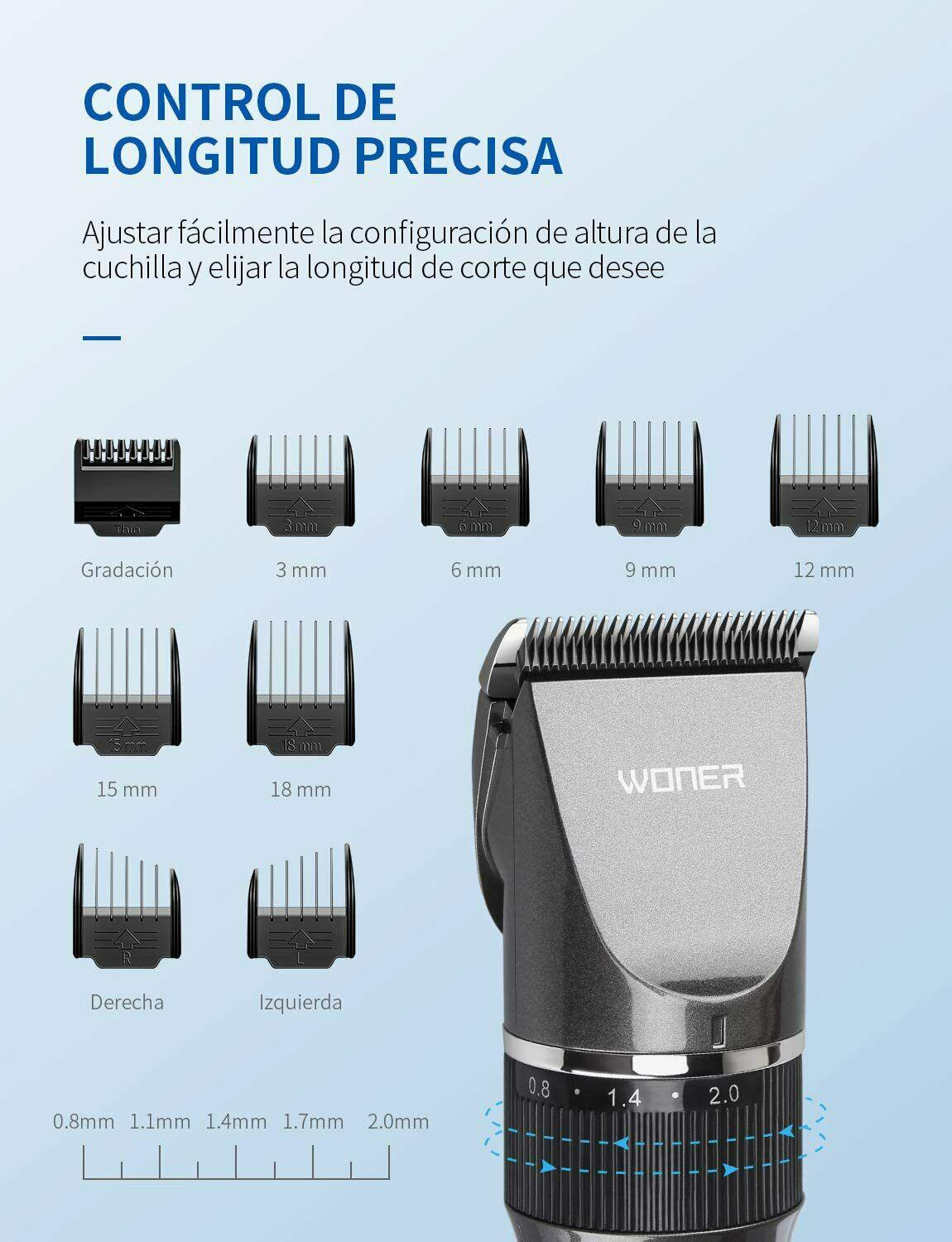 Woner Trimmer Professional Wireless Engine Silent  Ceramic Kit