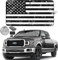 Autoamerics 1-Piece Windshield Sun Shade Grunge B&amp;W American Flag USA  - Foldable Car Front Window Sunshade for Most Sedans SUV Truck - Blocks Max UV Rays and Keeps Your Vehicle Cool - X-Large