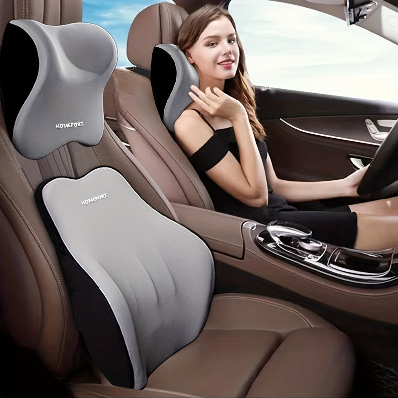 Car Headrest Lumbar Pillow High Rebound  Memory Foam Car Neck Pillow Waist Support High End Car Seat Pillow