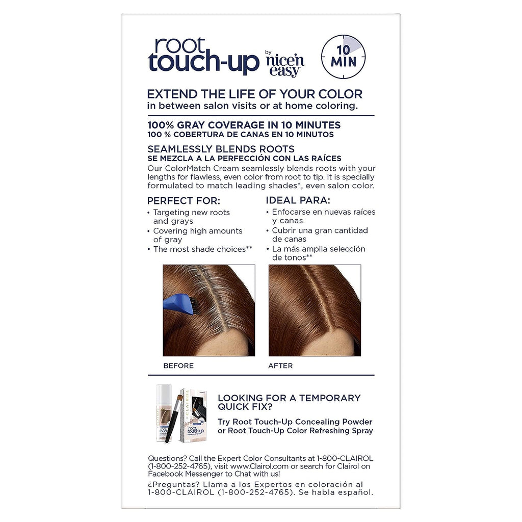 Clairol Root Touch-Up by Nice'n Easy Permanent Hair Dye, 5R Medium Auburn/Reddish Brown Hair Color, Pack of 1