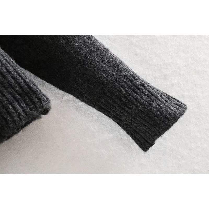 slim beading o-neck sweater