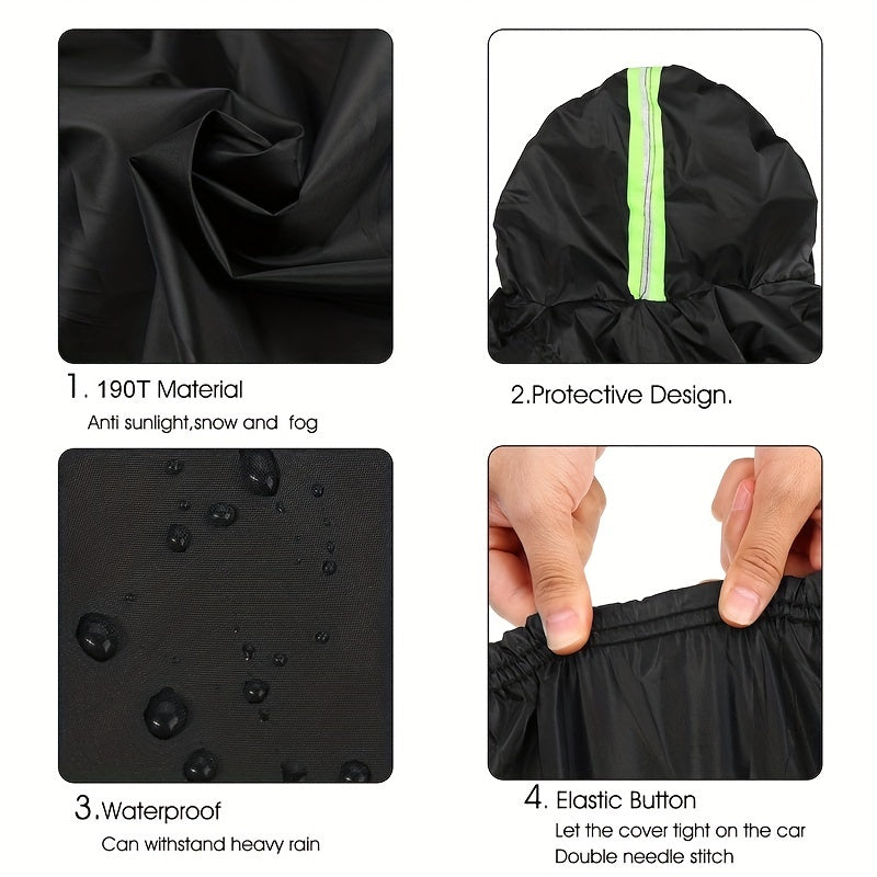 Premium 190T Car Cover: Durable, Waterproof, Sunscreen &amp; Anti-Scratch Protection!