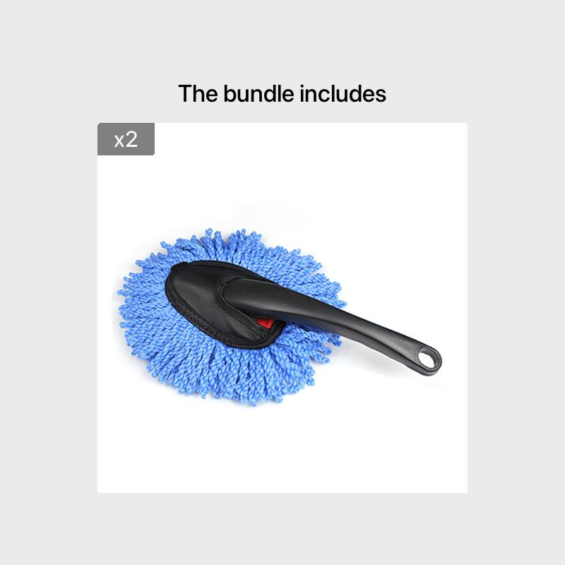 Car Dust Removal Made Easy - Small Duster Wipe, Soft Brush Cleaning Brush, Mini Bristle Brush &amp; Nanofiber Car Interior Accessories