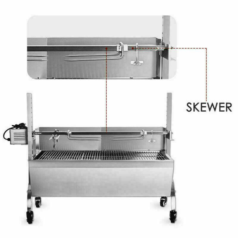 LarGrill Charcoal Spit Roaster BBQ Rotisserie Pig Lamb Roast Chicken w/ Motor