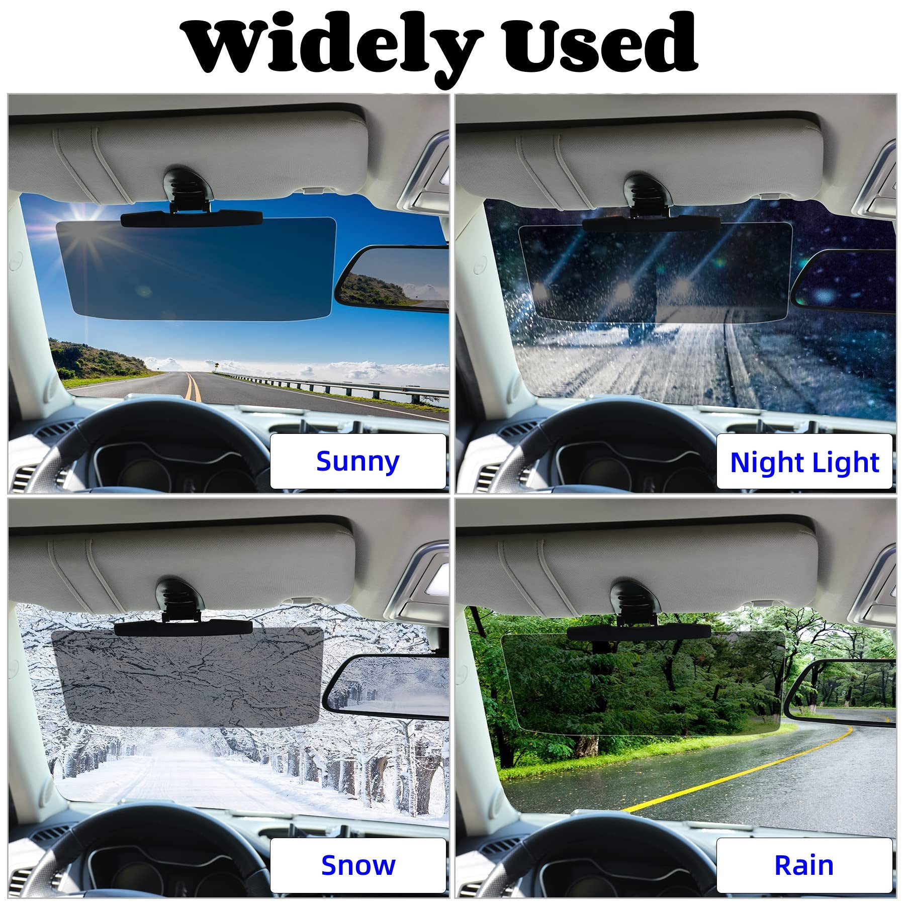 Sun Visor For Car, Universal Anti-Glare Polarized Car Visor Extension Sun Blocker, Protects From Stray Light,Snow Blindness And UV Rays