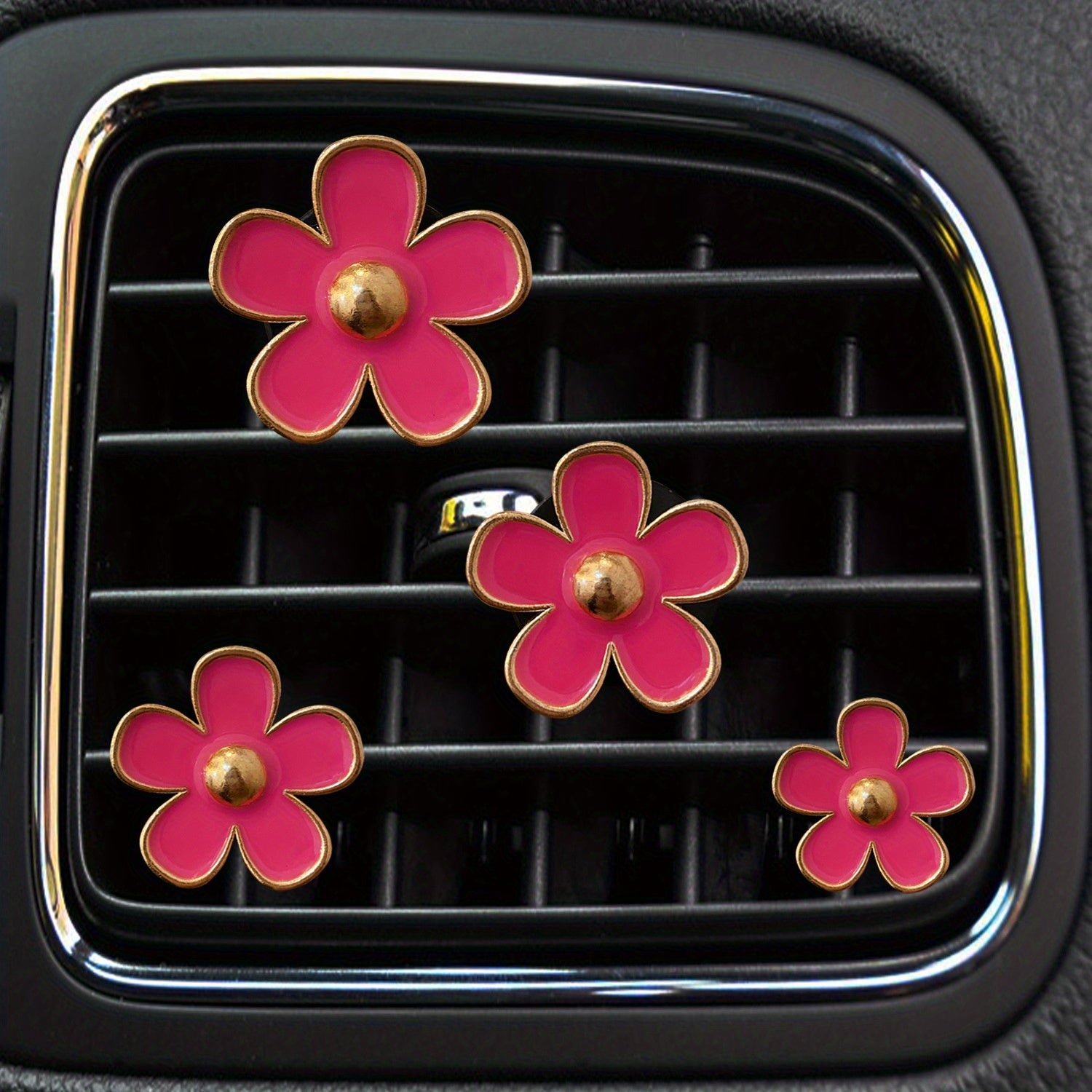 Small Daisy Flower Car Air Outlet Perfume Decorative Clip Car Accessories For Women