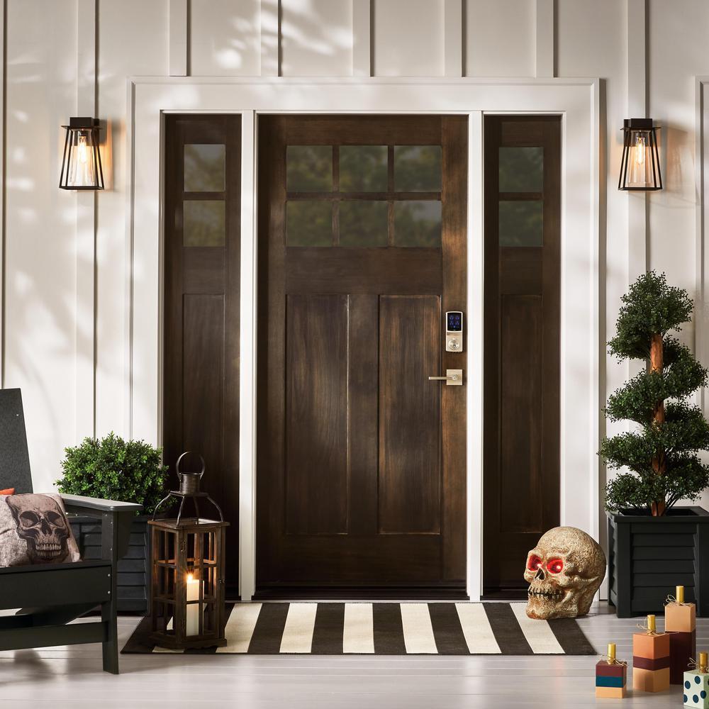 Model-S Satin Nickel Single-Cylinder Smart Deadbolt Lock with Keypad, Bluetooth and Discrete PIN Code Input