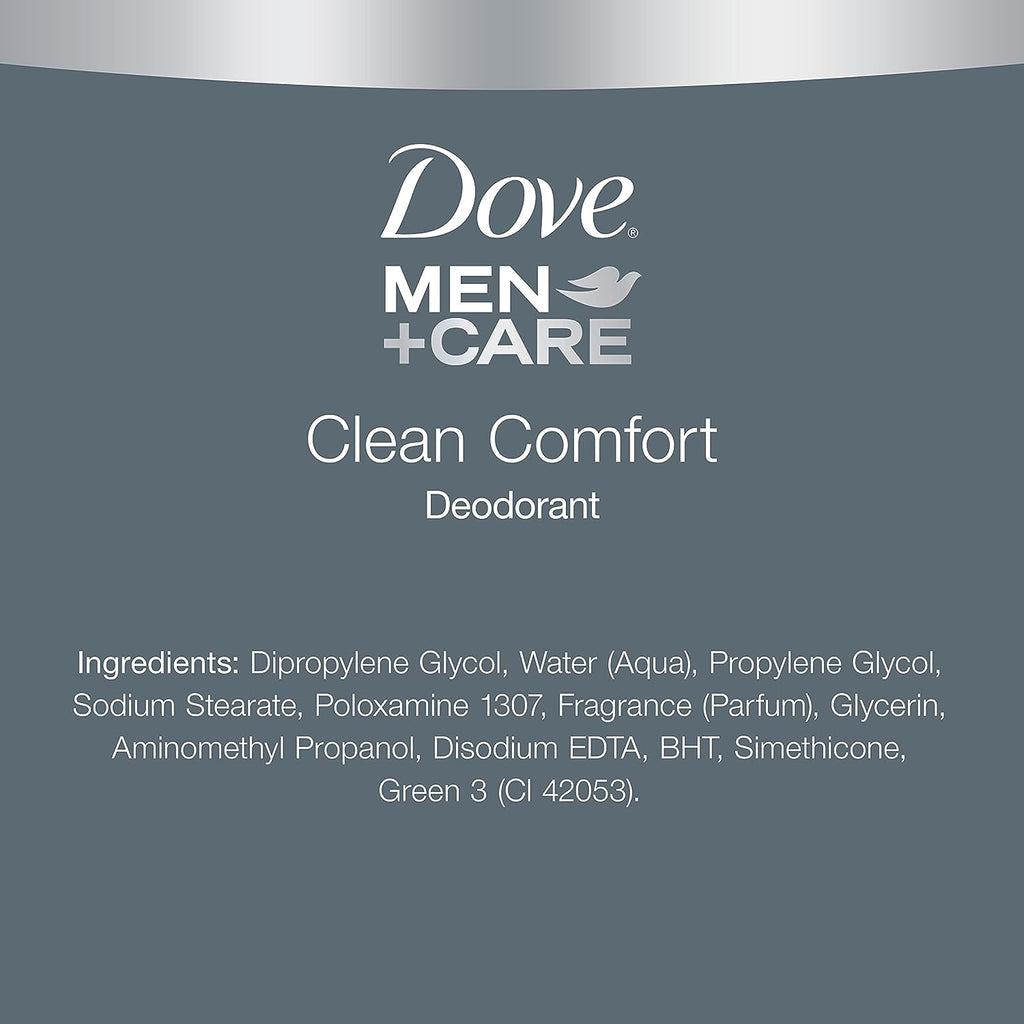 Dove Men+Care Deodorant Stick Moisturizing Deodorant For 72-Hour Protection Clean Comfort Aluminum Free Deodorant For Men, 3 Ounce (Pack of 2)
