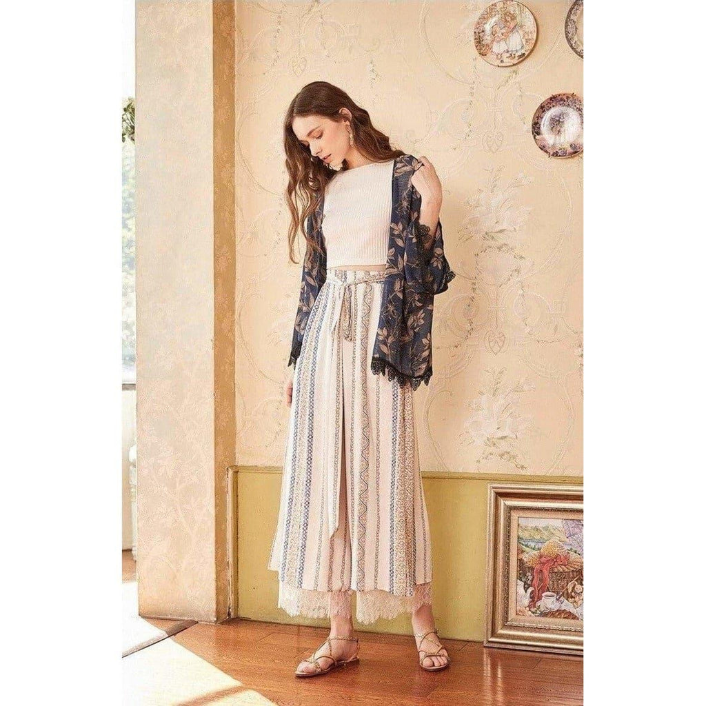 split chiffon pants