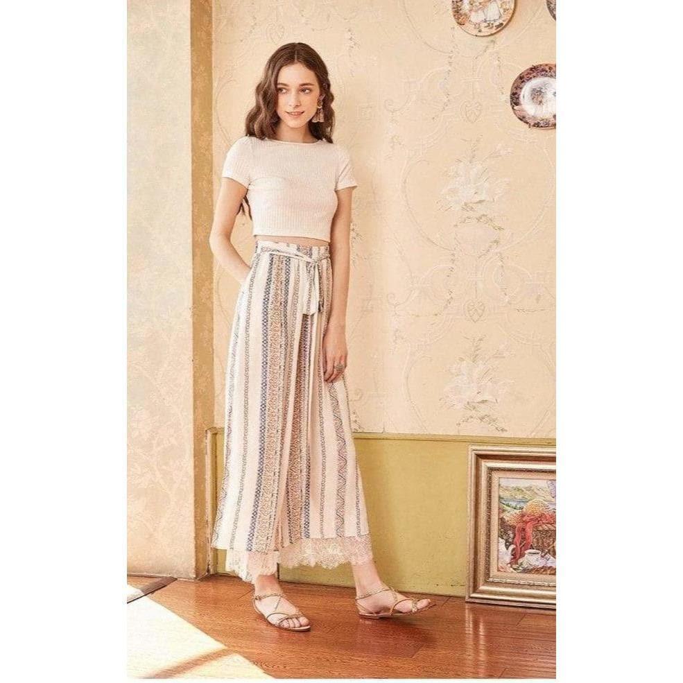 split chiffon pants