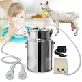 Goat MilMachine 7L Milk Machine Electric Automatic Goat Milker with Continuously Adjustable Suction Vacuum Pump & Portable  Bucket for Livestock