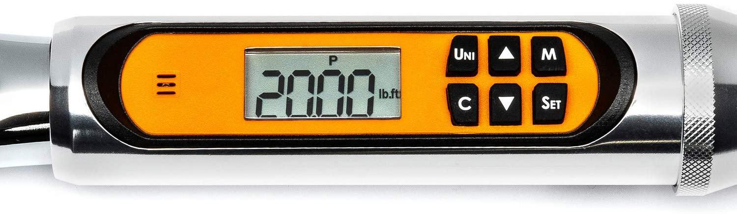 GEARWRENCH Flex Head Electronic Torque Wrench with Angle