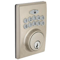 Square Satin Nickel Electronic Single Cylinder Keypad Deadbolt