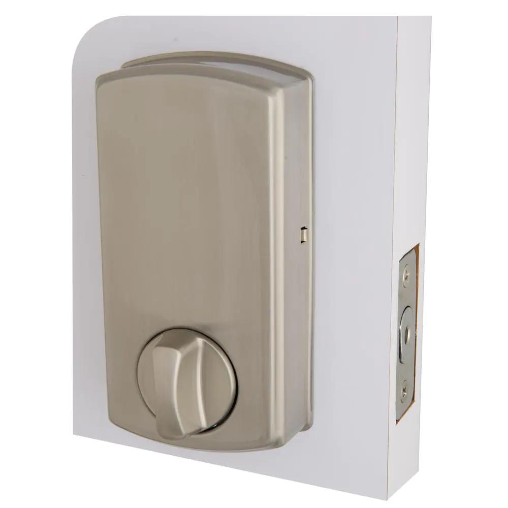 Square Satin Nickel Electronic Single Cylinder Keypad Deadbolt
