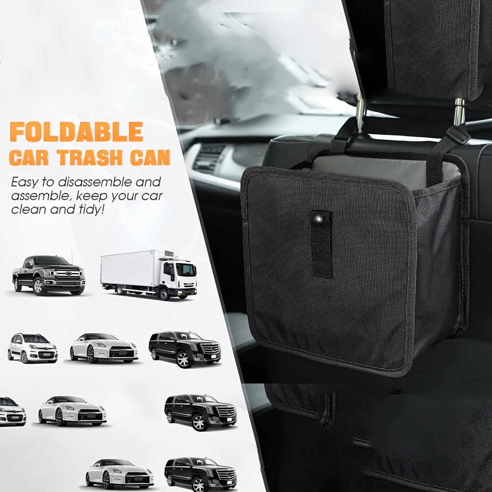 Foldable Car Trash Can, Hanging Waterproof Leakproof Trash Can StoraBag For Car With LarCapacity, Car Interior Accessories For Women &amp; Men Gift