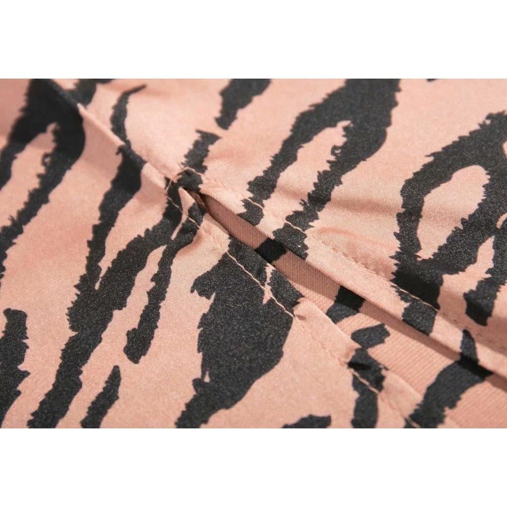 leopard v-neck midi dress