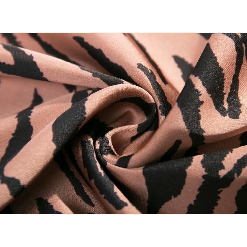 leopard v-neck midi dress