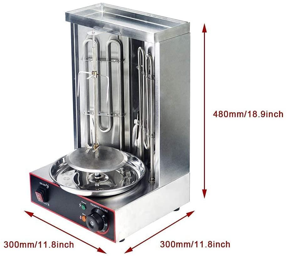 NJTFHU Electric Shawarma Machine Home Vertical Rotisserie 110V Gyro Broiler with