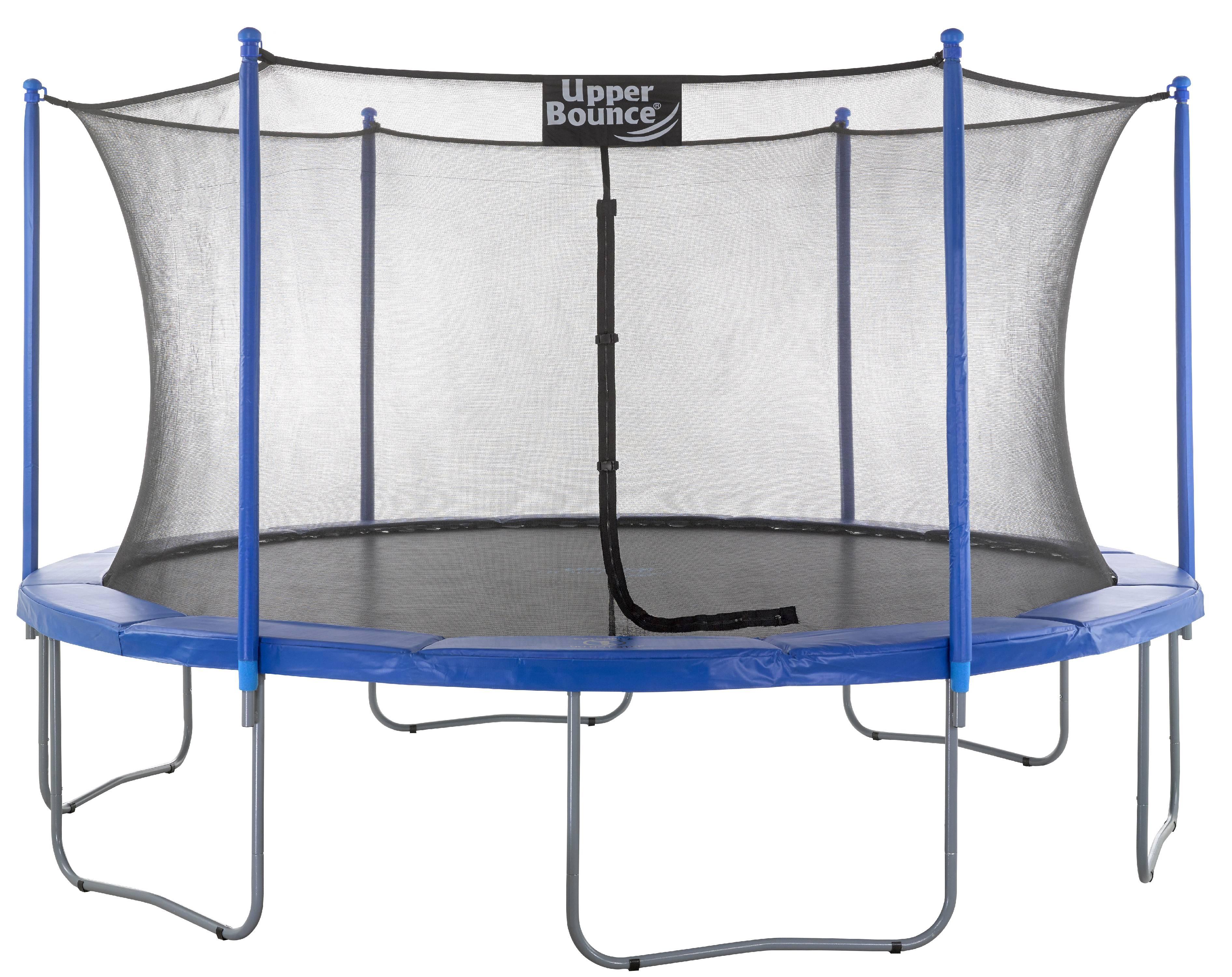 Upper Bounce 15-Foot Trampoline, with Safety Enclosure Net, Blue