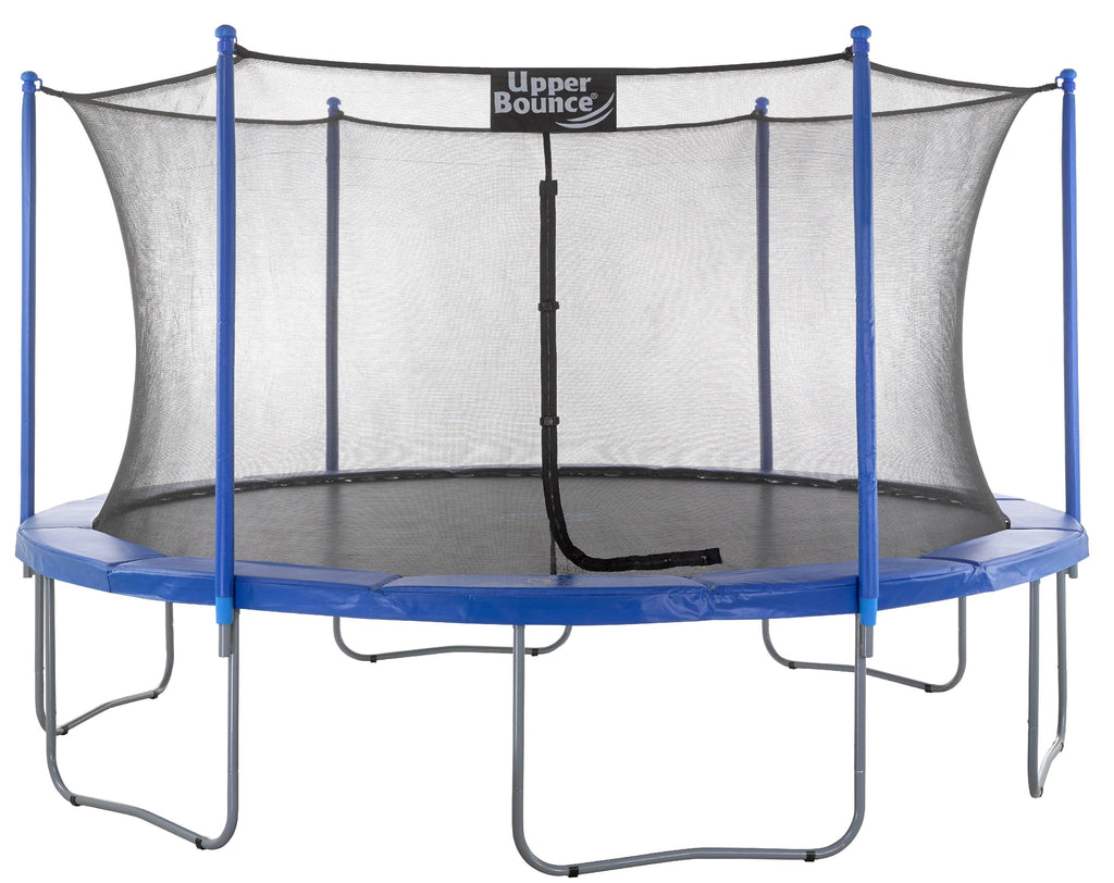 Upper Bounce 15-Foot Trampoline, with Safety Enclosure Net, Blue