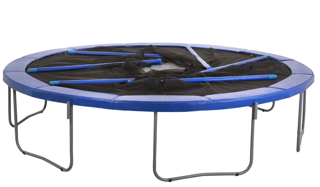 Upper Bounce 15-Foot Trampoline, with Safety Enclosure Net, Blue