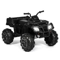 12V Kids Powered ATV Quad 4-Wheel Ride On Car w/ 2 Speeds, Spring Suspension, MP3, Stora- Black