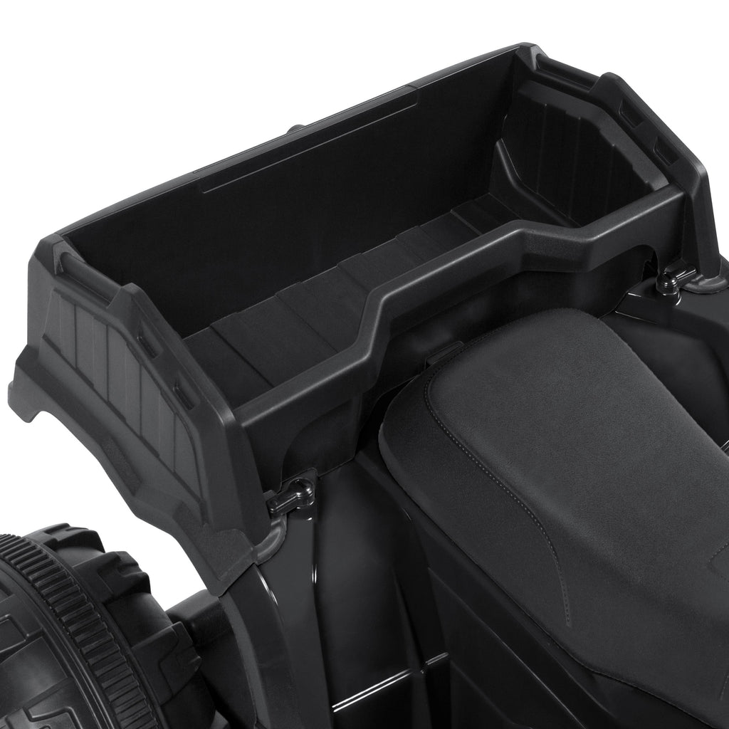 12V Kids Powered ATV Quad 4-Wheel Ride On Car w/ 2 Speeds, Spring Suspension, MP3, Stora- Black