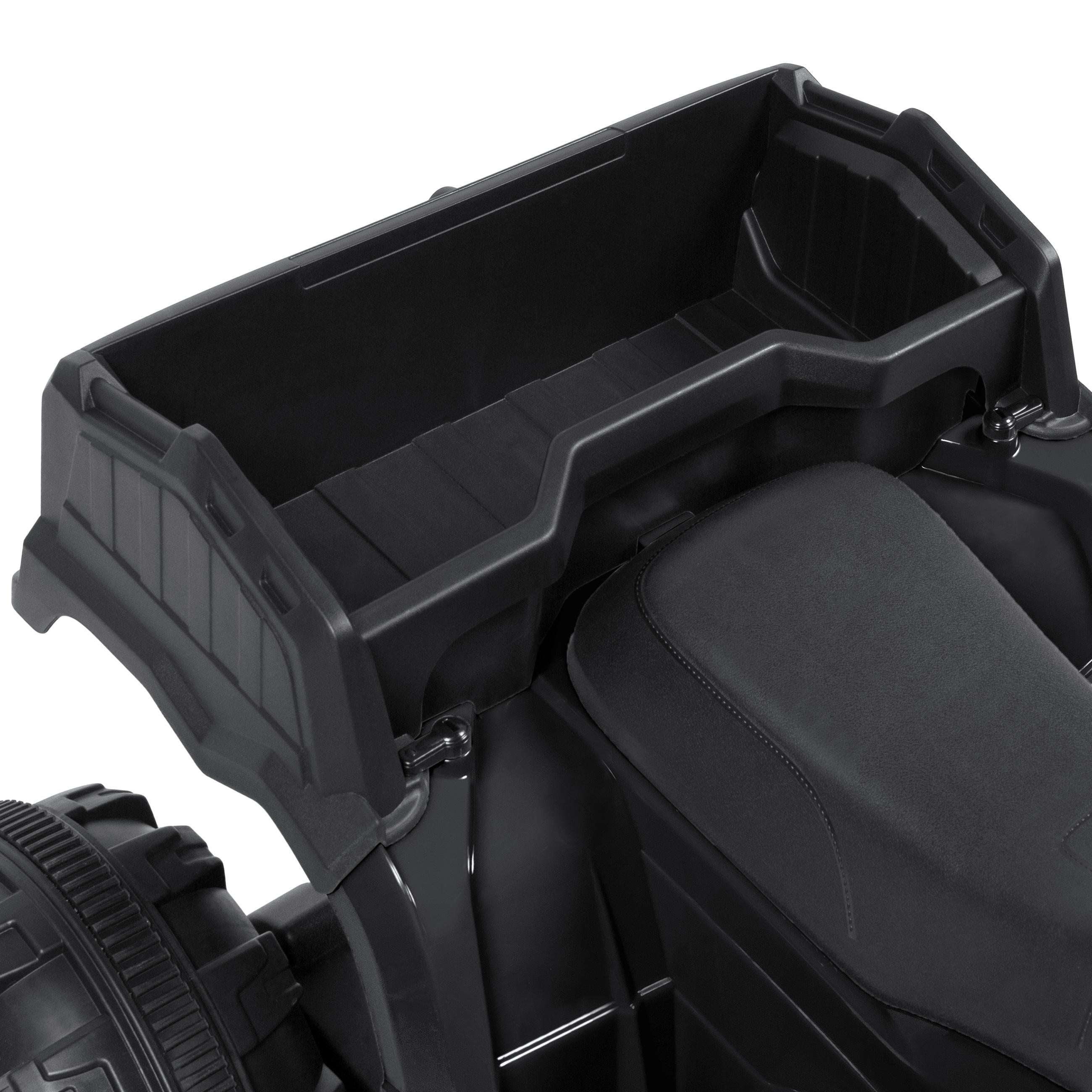 12V Kids Powered ATV Quad 4-Wheel Ride On Car w/ 2 Speeds, Spring Suspension, MP3, Stora- Black