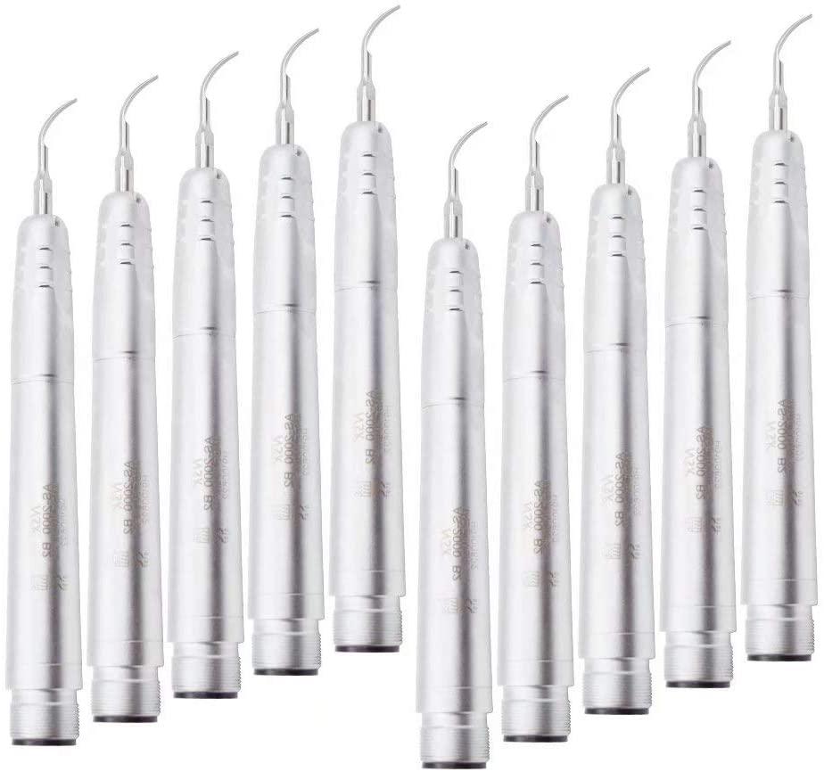 Exquisite 2Hole Dental Air Scaler Sonic Perio Hygienist Polishing Tool with 3 Compatible tips,10pcs