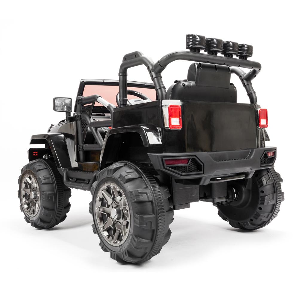 Zimtown 12V Kids Ride On Car Truck Electric Car RC Toy w/ Remote Control, 3 Speeds, Spring Suspension, LED Light - Black